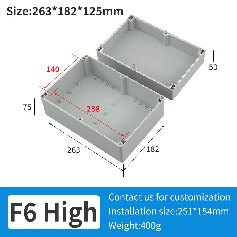 F Series Plastic ABS Junction Box Screw Cable Custom Waterproof Junction Box Ip65 Outdoor Electrical Junction Box