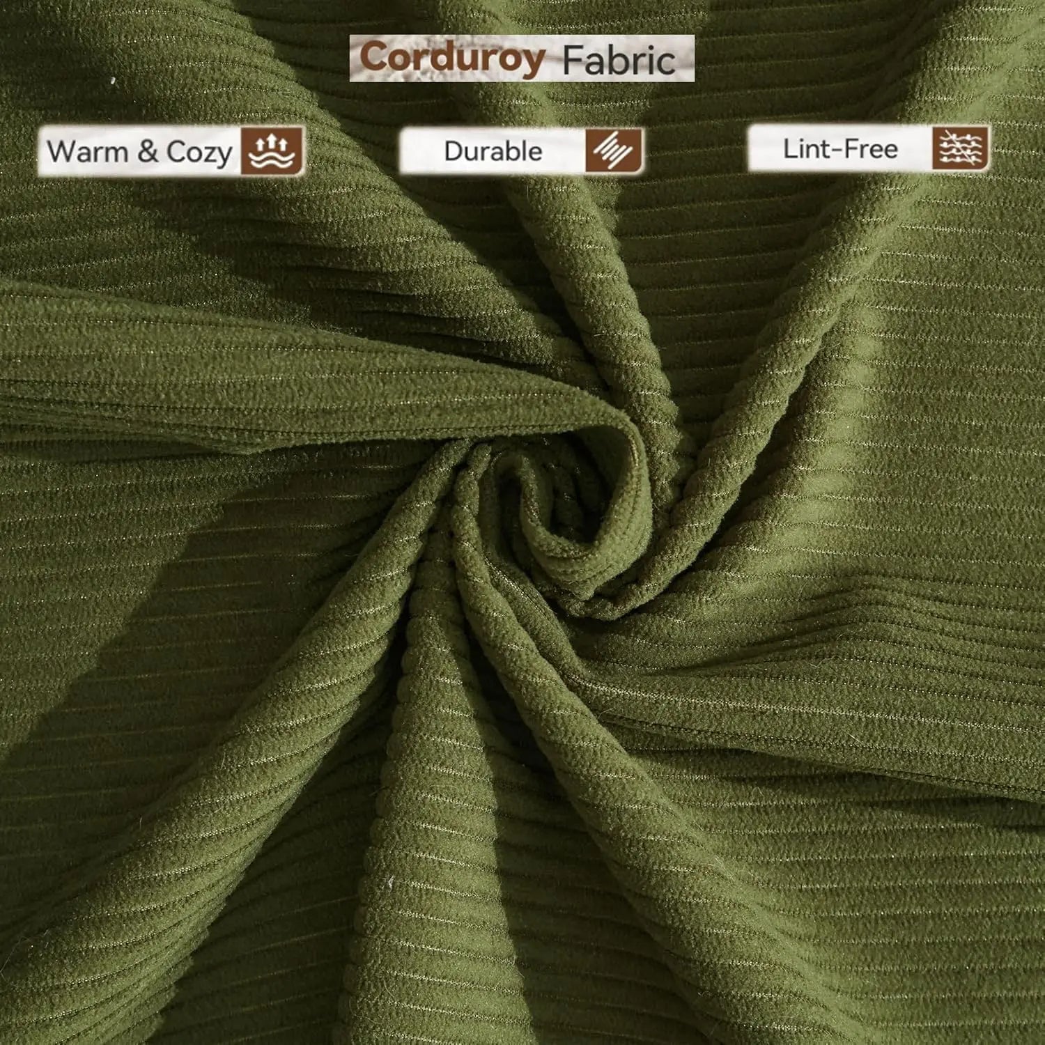 Convertible Sleeper Sofa Bed with Cylindrical Pillow Corduroy Folding Mattress Couch with Fixed-Shape Frame Floor Sofa