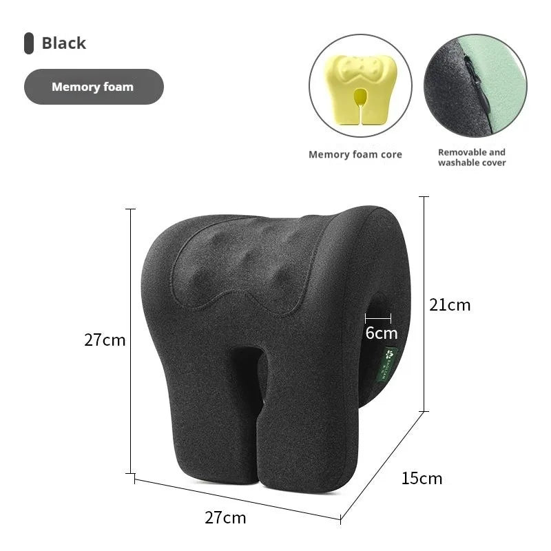 Office Chair Headrest Pillow Head Neck Shoulder Support Cushion Ergonomic Neck Pain Relief Memory Foam Travel Sleeping