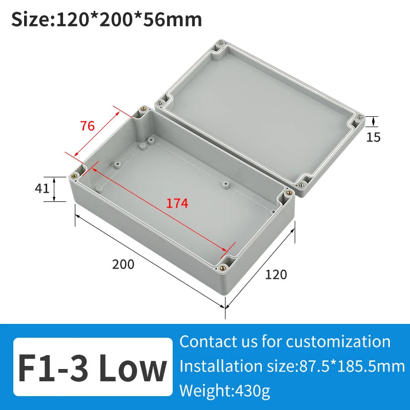 F Series Plastic ABS Junction Box Screw Cable Custom Waterproof Junction Box Ip65 Outdoor Electrical Junction Box