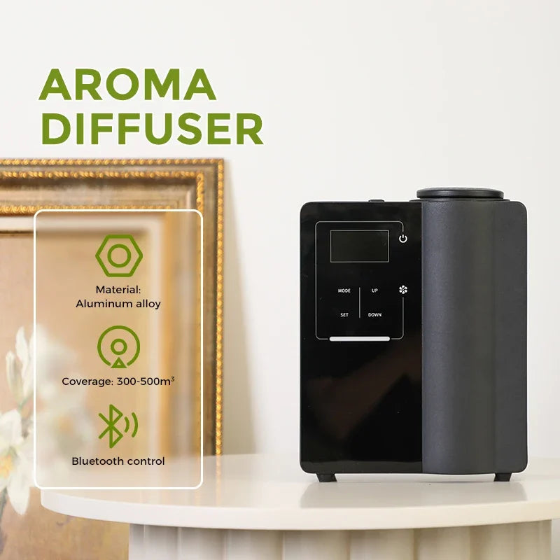 Home Perfume 500m³ Bluetooth APP Aroma Diffuser Air Freshener Metal Body 2024 New Product Hotel Flavoring Office Air
