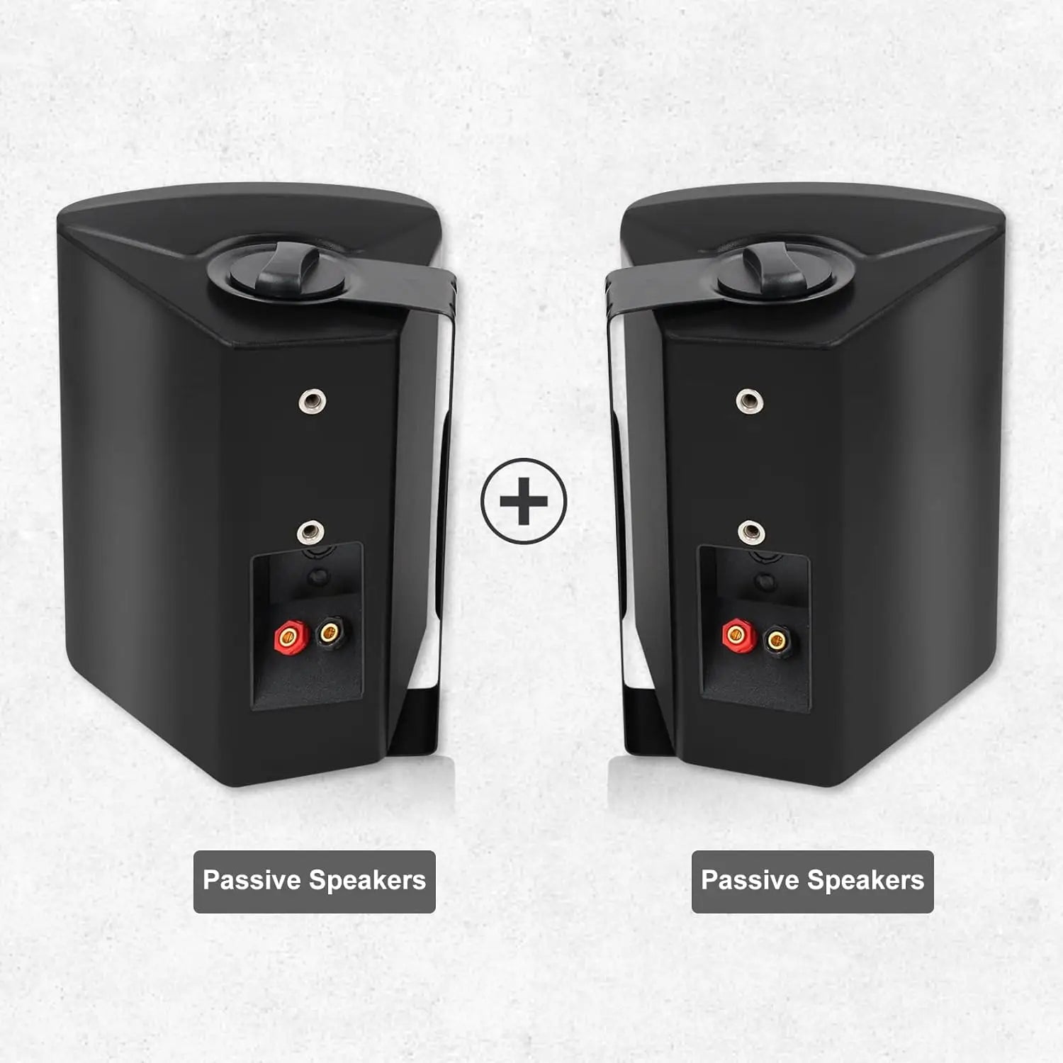 Herdio 5.25’’ 600 Watts Passive Indoor Outdoor Speakers Wired Waterproof Wall Mount Speakers with Loud Volume Perfect