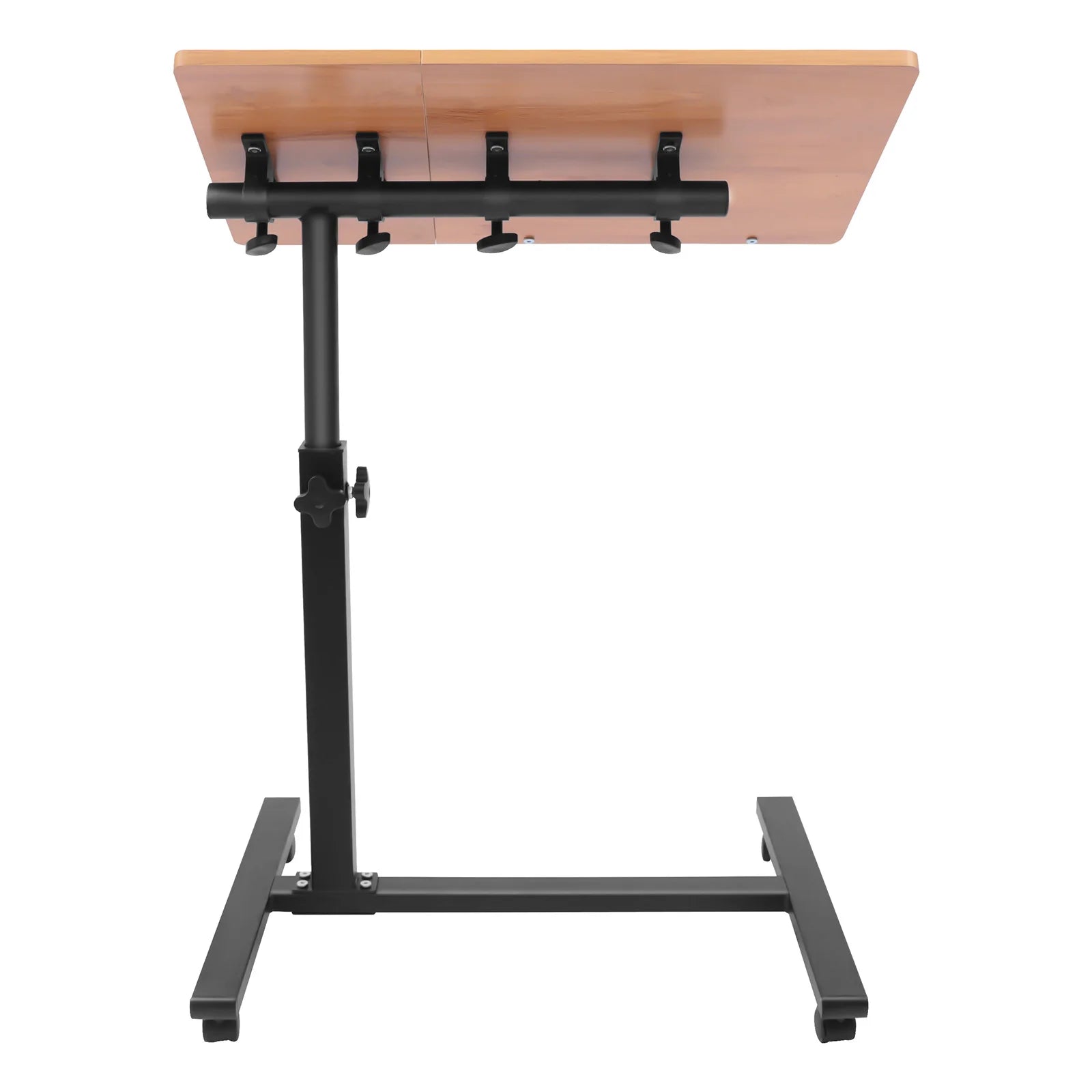 Computer Standing Desk Height Adjustable Desk with 4 Wheels 360° Rotation Mobile Rolling Desk Overbed Table for Living