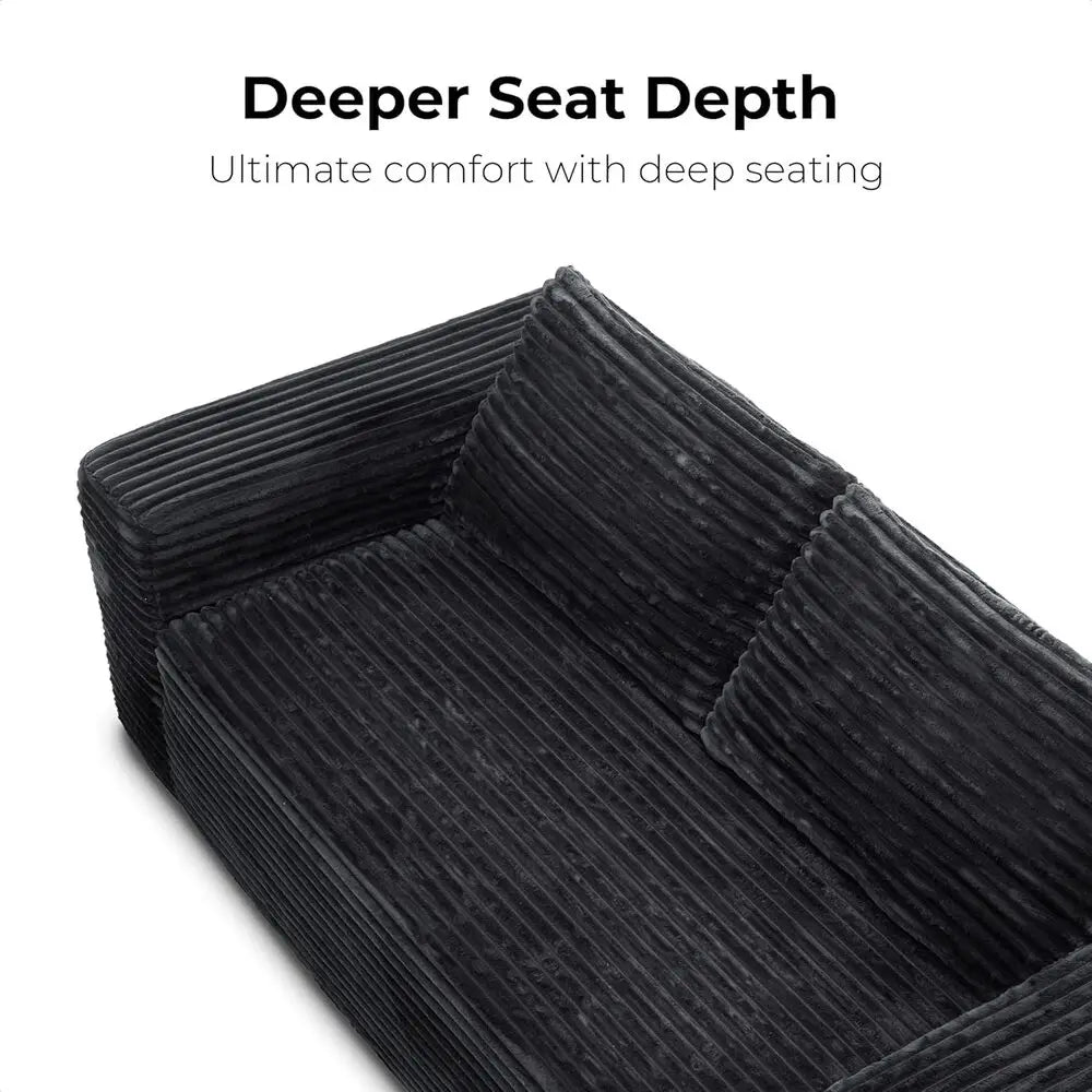 LIKIMIO 71’’ Loveseat Sofa Comfy Deep Seat No Assembly Sofa in a Box Modern Small Couch with Plush Fabric for Living