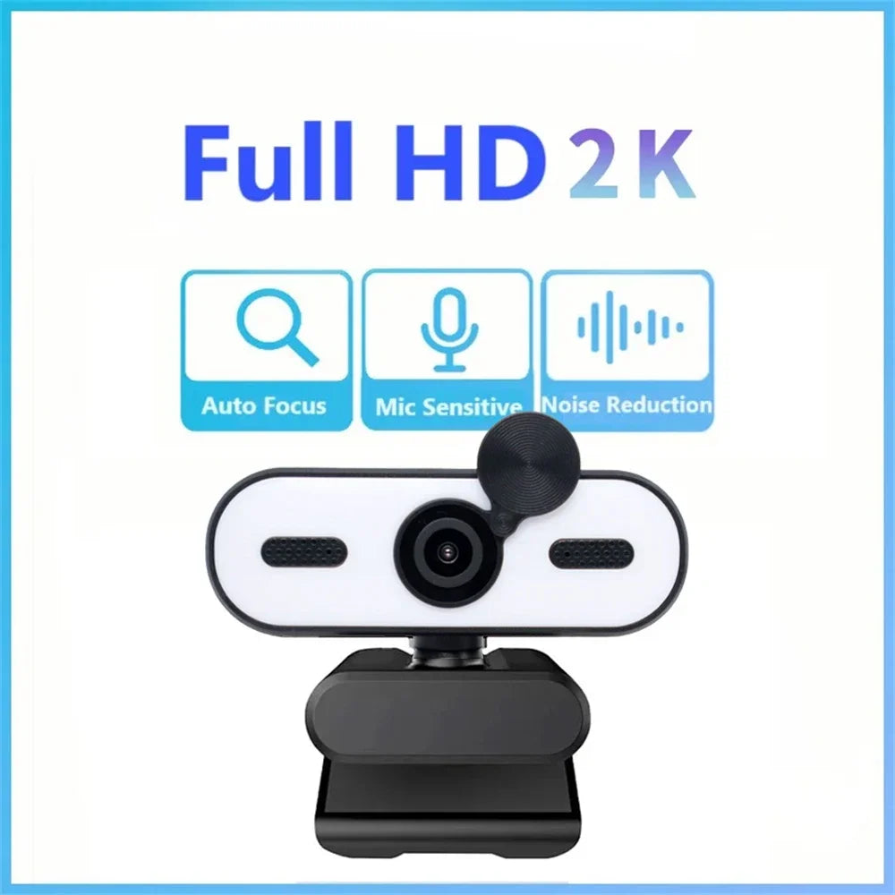 4K 2K Mini Webcam 1080P HD for PC Laptop Autofocus 30 FPS USB Webcam with Noise-Reducing Mic&Privacy Cover Web Camera