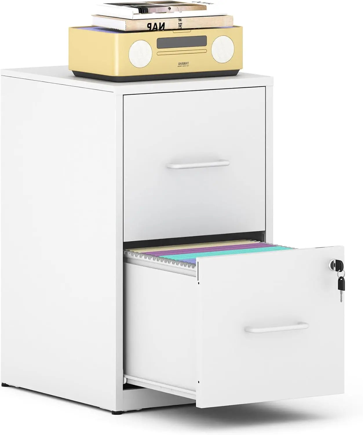 2 Drawer File Cabinet with Lock Vertical Filing Cabinet for Home Office Heavy Duty Storage for Letter Size Assembly