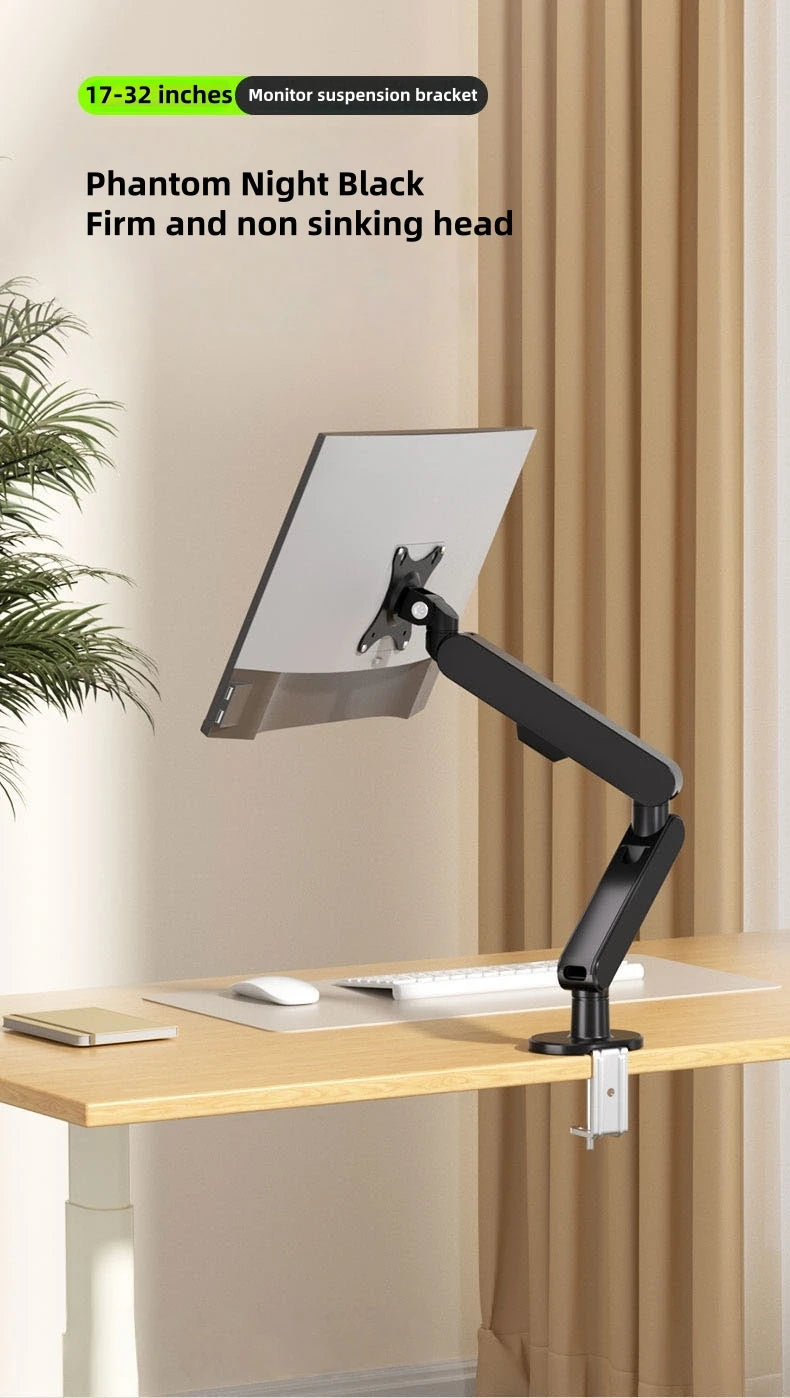 ’A3’’Phantom Night Black 17-32 inch universal computer monitor bracket arm with a load capacity of 2-9KG - Phantom