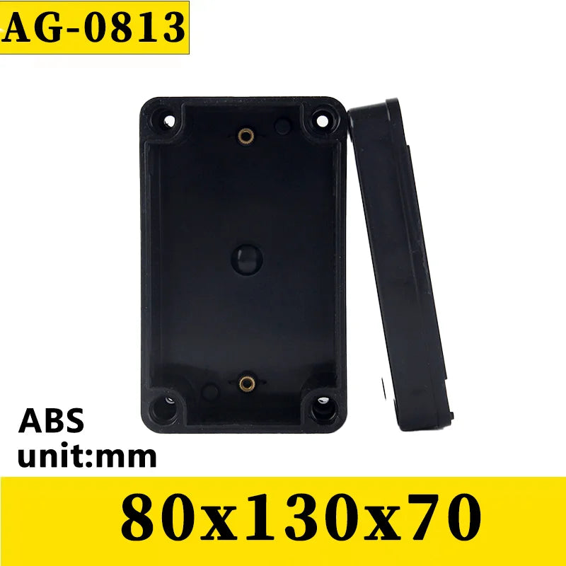 ABS Waterproof Box Electronic Safe Case Plastic Boxes Black Wire Junction Box Plastic Organizer IP67 Waterproof