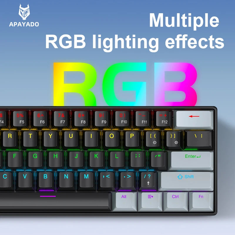60-mechanical-gaming-keyboard-apayado-k61-wired-61-keys-rgb-backlit-red-blue-switch-mini-black-white-red-for-pc-laptop