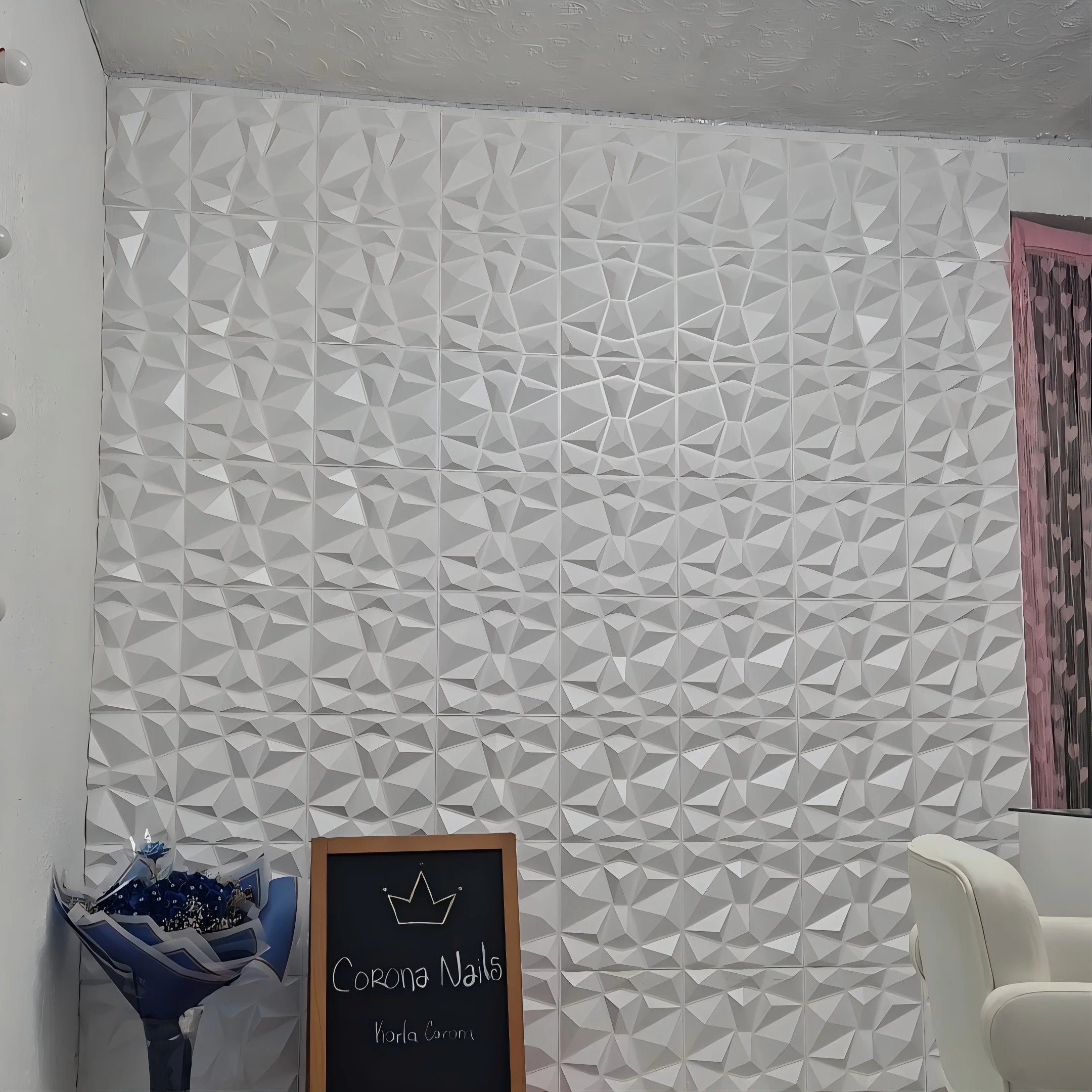 3D Wall Panels 30x30cm Indoor Wall Decoration for Living Room Bedroom Hotel Office Mural Tile-Panel-Mold 3D Wall Sticker