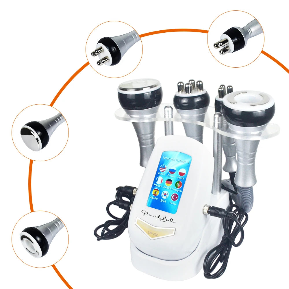 4IN1 Cavitation Body Slimming 40K Machine Beauty Massager Skin Tighten Face Lifting Vacuum Suction（Overseas Warehouse