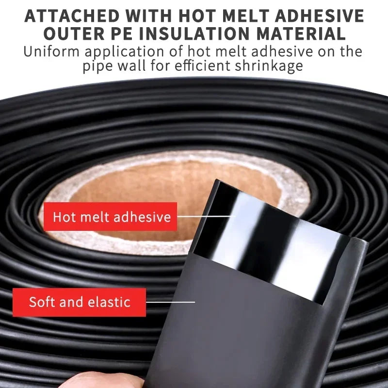 Polyolefin Heat Shrink Tube 3:1 Ratio Adhesive Lined Insulated Cable Sleeve with Glue Assorted Wire Cable Shrinking