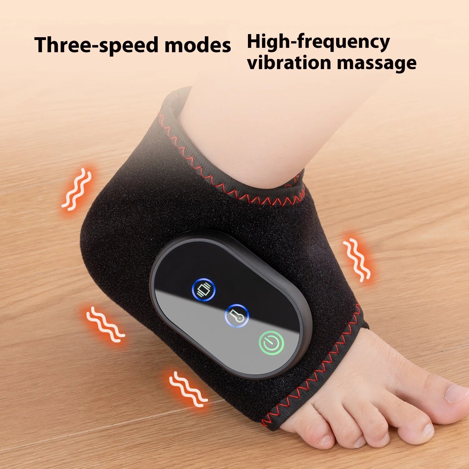 Rechargeable ankle massager easy to operate convenient to use intelligent timing vibration temperature sensing giving