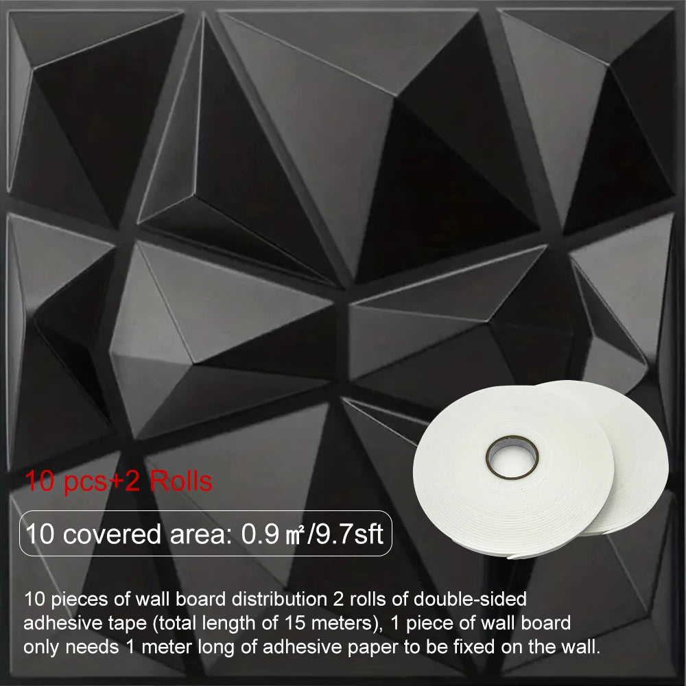 3D Wall Panels 30x30cm Indoor Wall Decoration for Living Room Bedroom Hotel Office Mural Tile-Panel-Mold 3D Wall