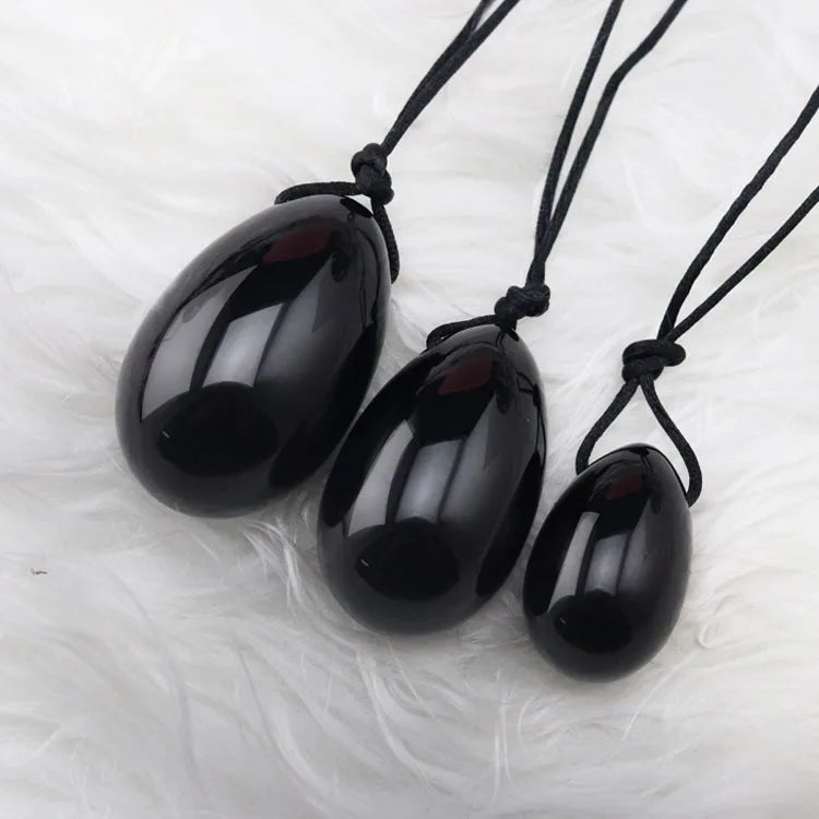 3PCS Jade Stone Yoni Egg Set Natural Rose Quartz Vaginal Massage Eggs Ball Repair Vaginal Tightening Kegel Muscle