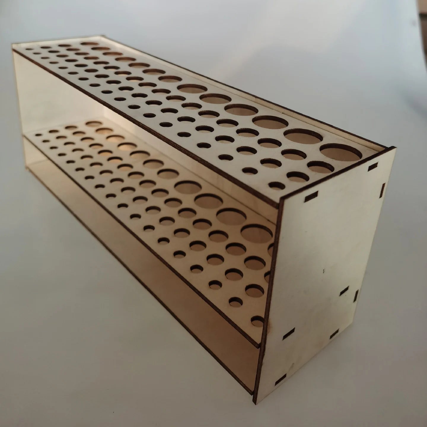 1 Pc Wooden Pen Holder Multi-function Brush Storage Rack Detachable Desktop Makeup Brush Box For Painting Brush Writing