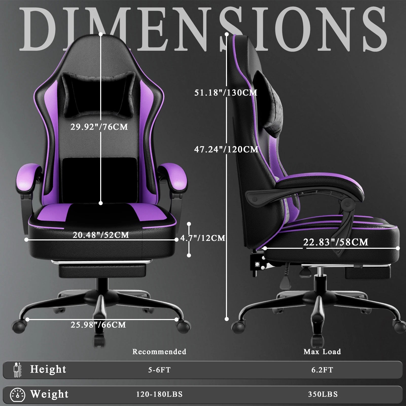 Gaming Chair with Pocket Spring Cushion and Footrest Ergonomic Computer Chair for Adults Breathable PU Leather Game