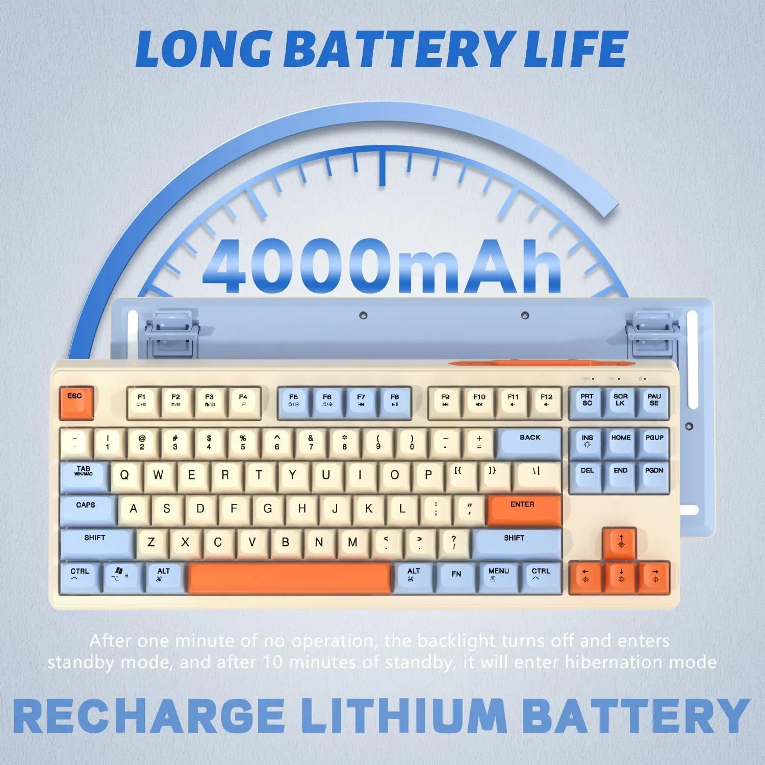 ATTACK SHARK x ZIYOULANG M87 80% Wireless TKL RGB Backlit BT5.0 & 2.4G & Wired PBT Material Mechanical Feeling Gaming