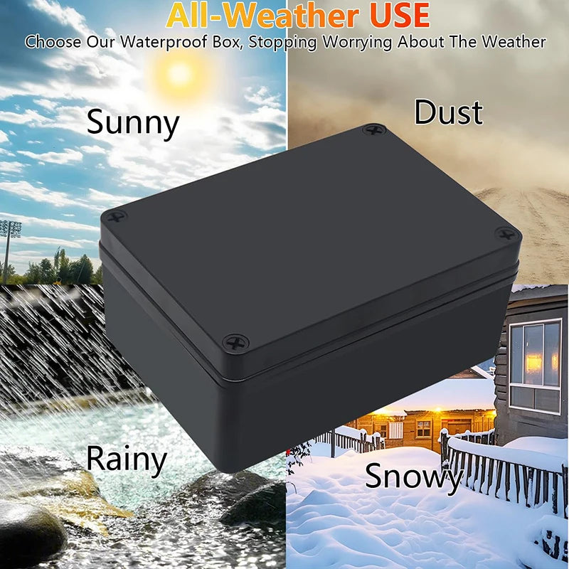 Flame-retardant and waterproof junction box for outdoor use with terminals exposed installation for outdoor cables