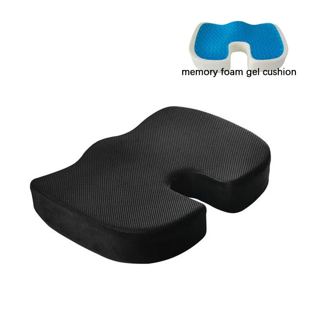 Office Chair Cushion Seat Pad Memory Foam Car Seat Cushion Orthopedic Hemorrhoid Pillow Gel Seat Cushions for Chairs