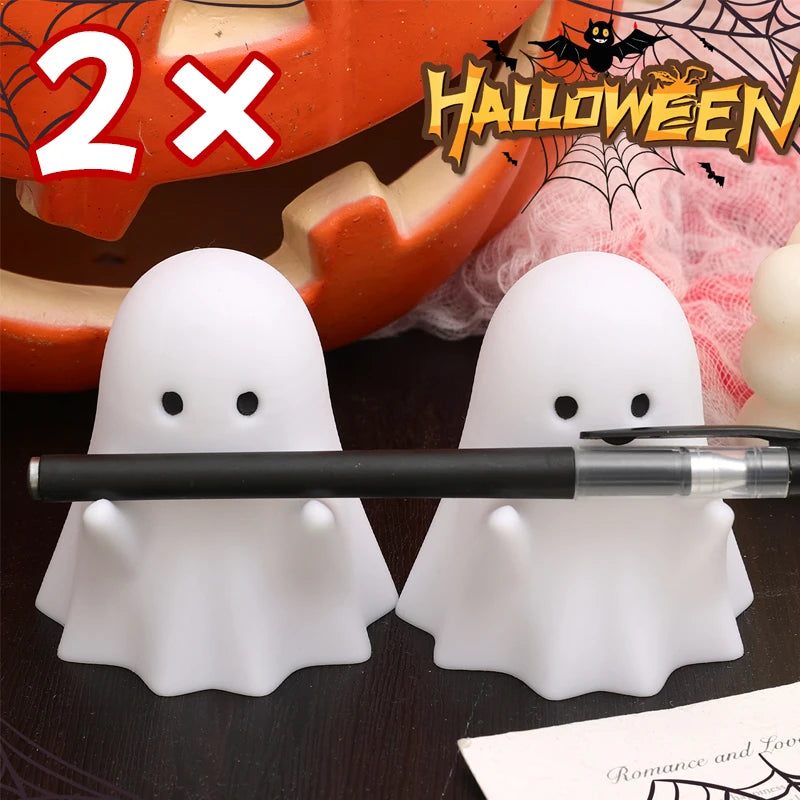 Halloween Decor Ghost Pen Holder Spooky Desk Organizers Pencil Holder Kawaii Stationery Box Cute Office Desk Decor
