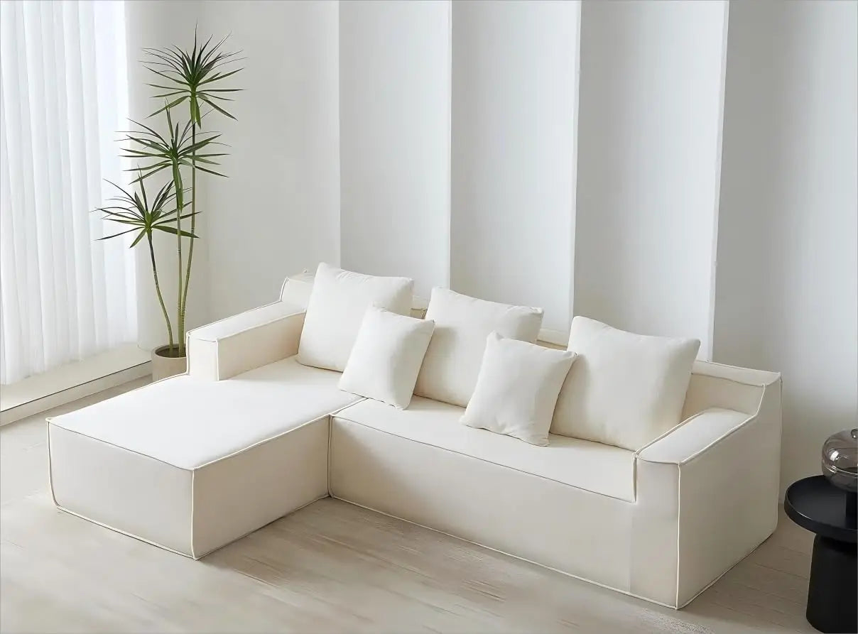 Sofa-in-a-Box Memory Foam 2 Seater Sofa Couch No Installation & Easy to Move Modern Living Room Sofa Couch