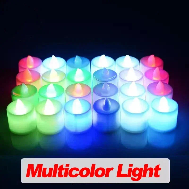 LED Electronic Candles Lights Flameless Flickering Candle Battery Powered Wishing Tealights Home Wedding Party Decor