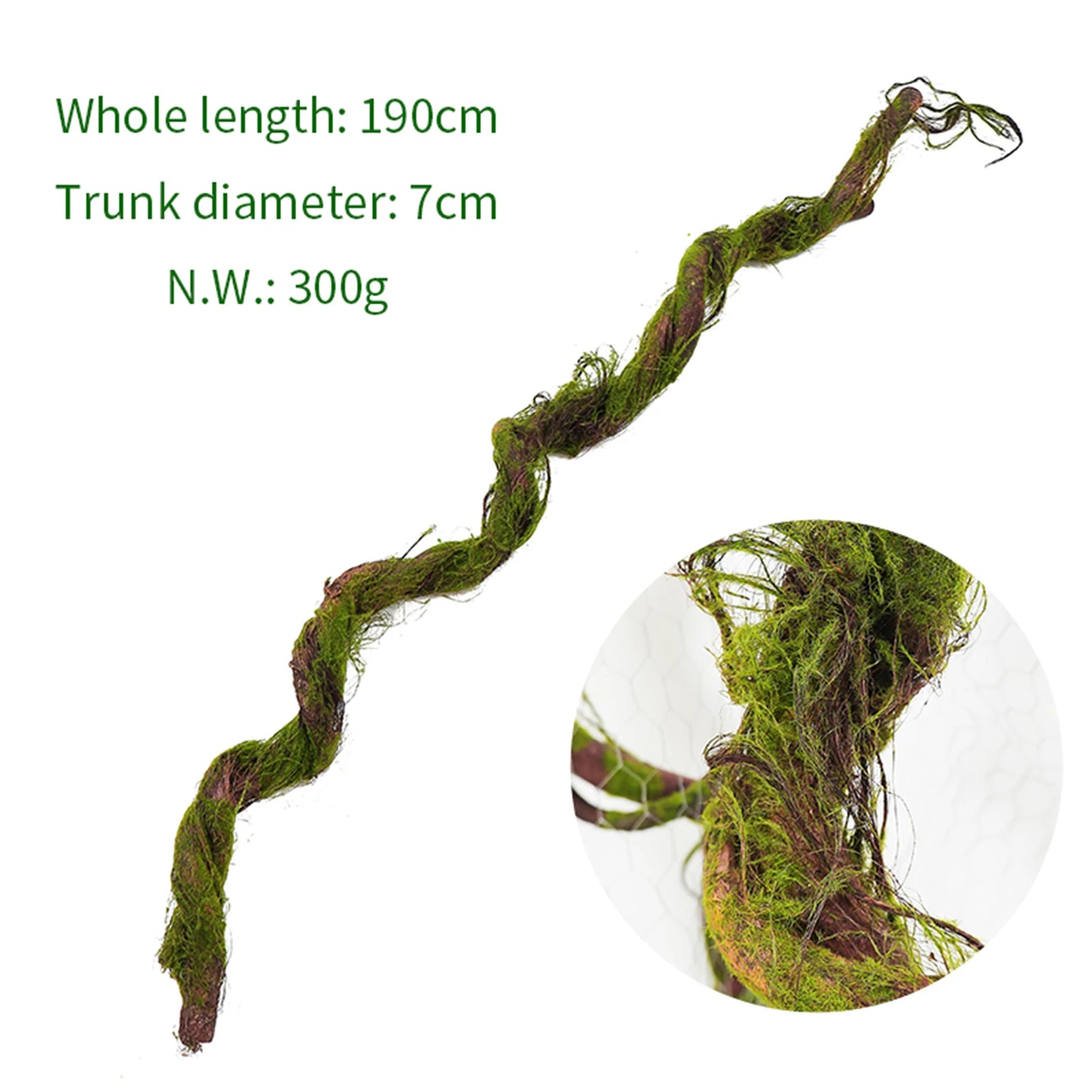 Wall Hanging Artificial Large Cherry Tree Trunk Bark Branches Fake Creeper Plants Moss Twig Vine Liana Garden Outdoor