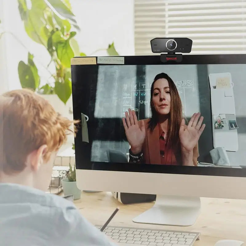 Redragon GW800 1080P PC Webcam with Built-in Dual Microphone 360° Rotation - 2.0 USB Computer Web Camera- 30 FPS