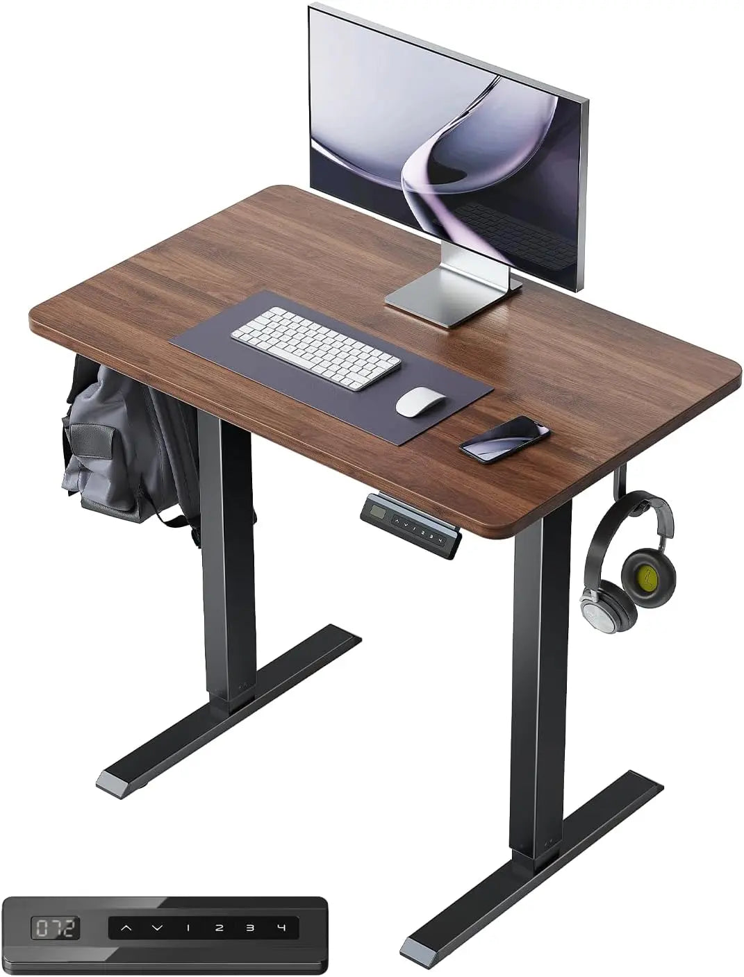 Standing Desk Adjustable Height Stand up Home Office Desk,Electric Standing Computer Desk with Memory Presets Fixable