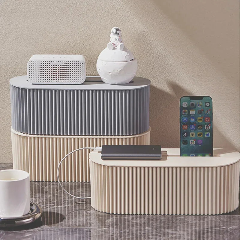 Nordic Plug Board Storage Box Cable Wire Organizer Case Socket Wireless WiFi Router Bracelet Desktop Data Line Plug