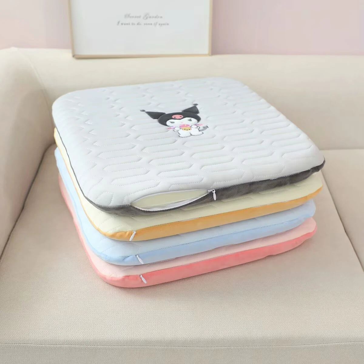 Memory Foam Ice Silk Comfortable Sitting Cushion Kuromi My Melody Cinnamoroll Seat Cushion Chair Floor High Quality