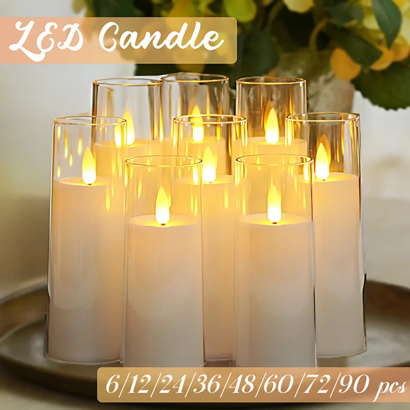 6-90pcs-acrylic-cup-led-candles-wedding-flickering-flameless-candles-battery-operated-artificial-candle-concert-activities-decor