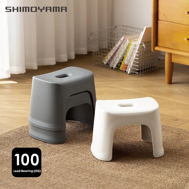 shimoyama-japanese-4-legs-low-stool-baby-small-bench-household-plastic-adult-change-shoes-bench-bathroom-anti-slip-footstool