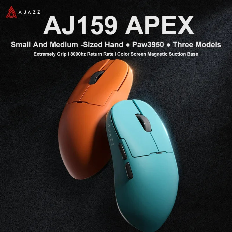 AJAZZ AJ159 APEX/AJ159PRO Wireless Gamer Mouse with RGB Magnetic Charging Base Lightweight AJ159P Gaming Mouse for PC