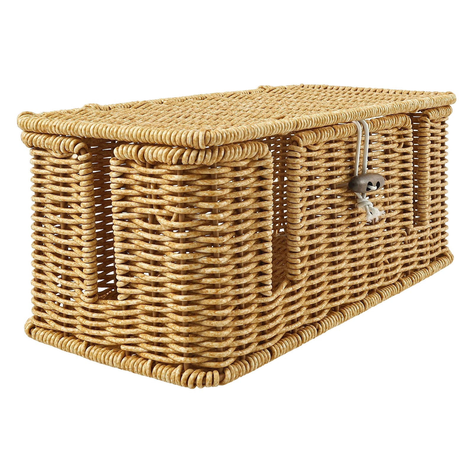 Imitation Rattan Cable Organizer Box Office Desk Charger Socket Network Line Storage Bin Power Cord Charger Storage Box