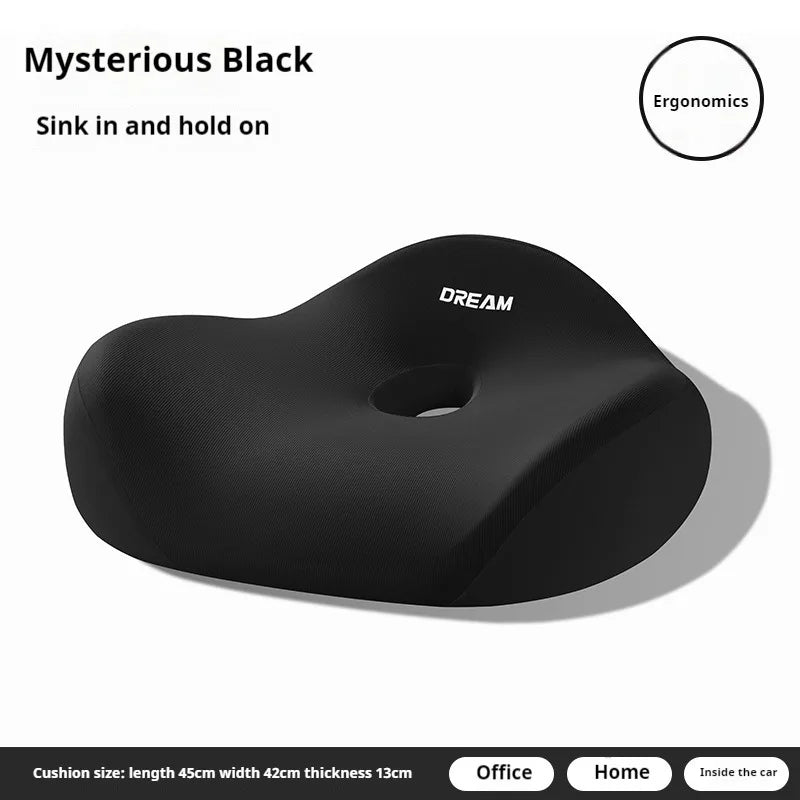 Memory Foam Office Chair Seat Cushion Posture Corrector Long Hours Sitting Comfortable Donut Pillow Height Enhancer