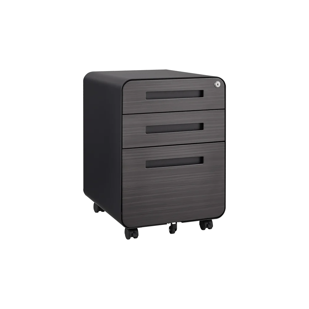 3 Drawer Mobile File Cabinet Under Desk Office,Simple Style Versatile Storage Cabinet for Legal/Letter/A4 Files 5 Wheel