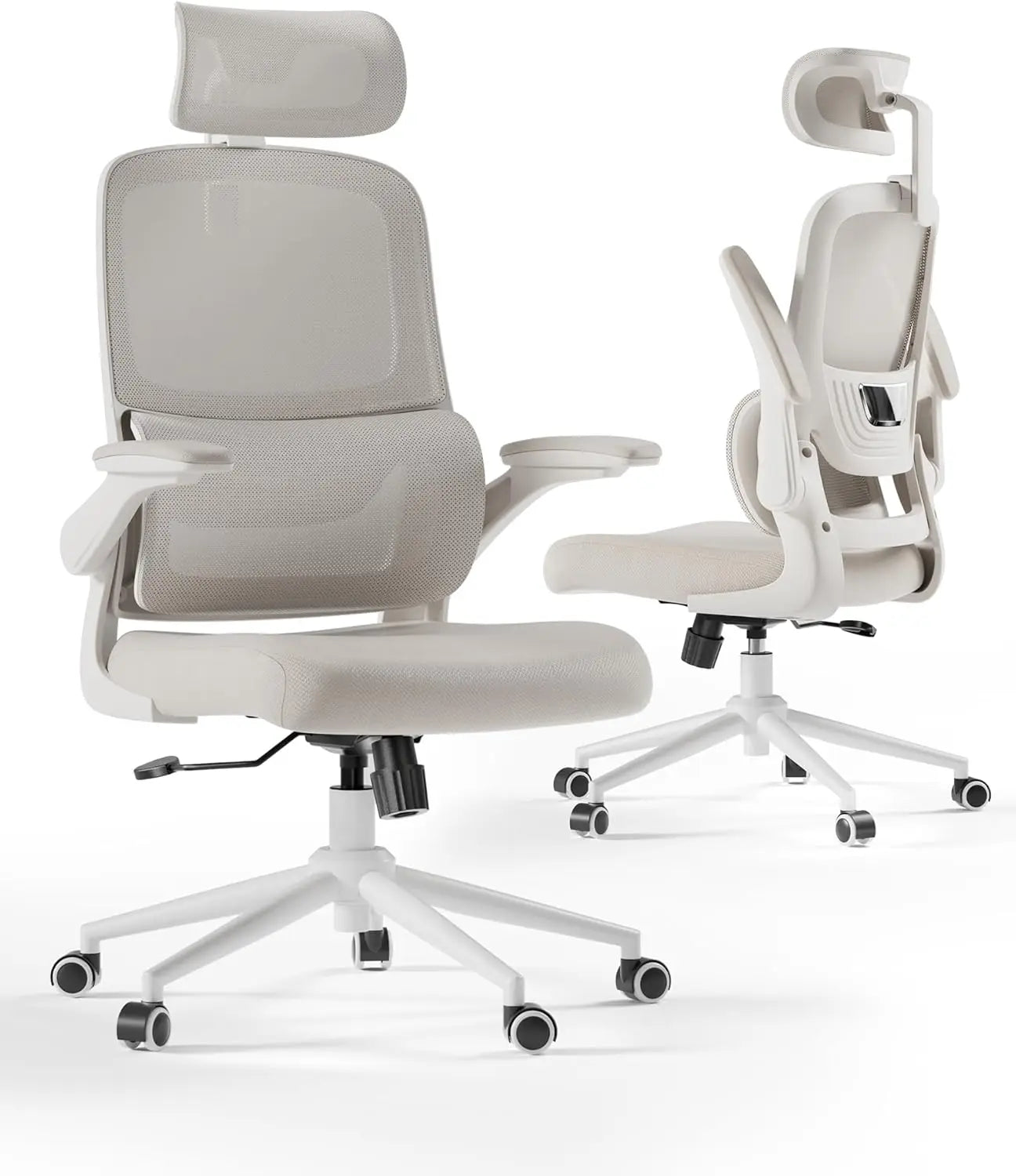 P1 Ergonomic Office Chair with 2D Lumbar Support & Adjustable Headrest - Heavy Duty 300lbs Capacity 102° Reclining