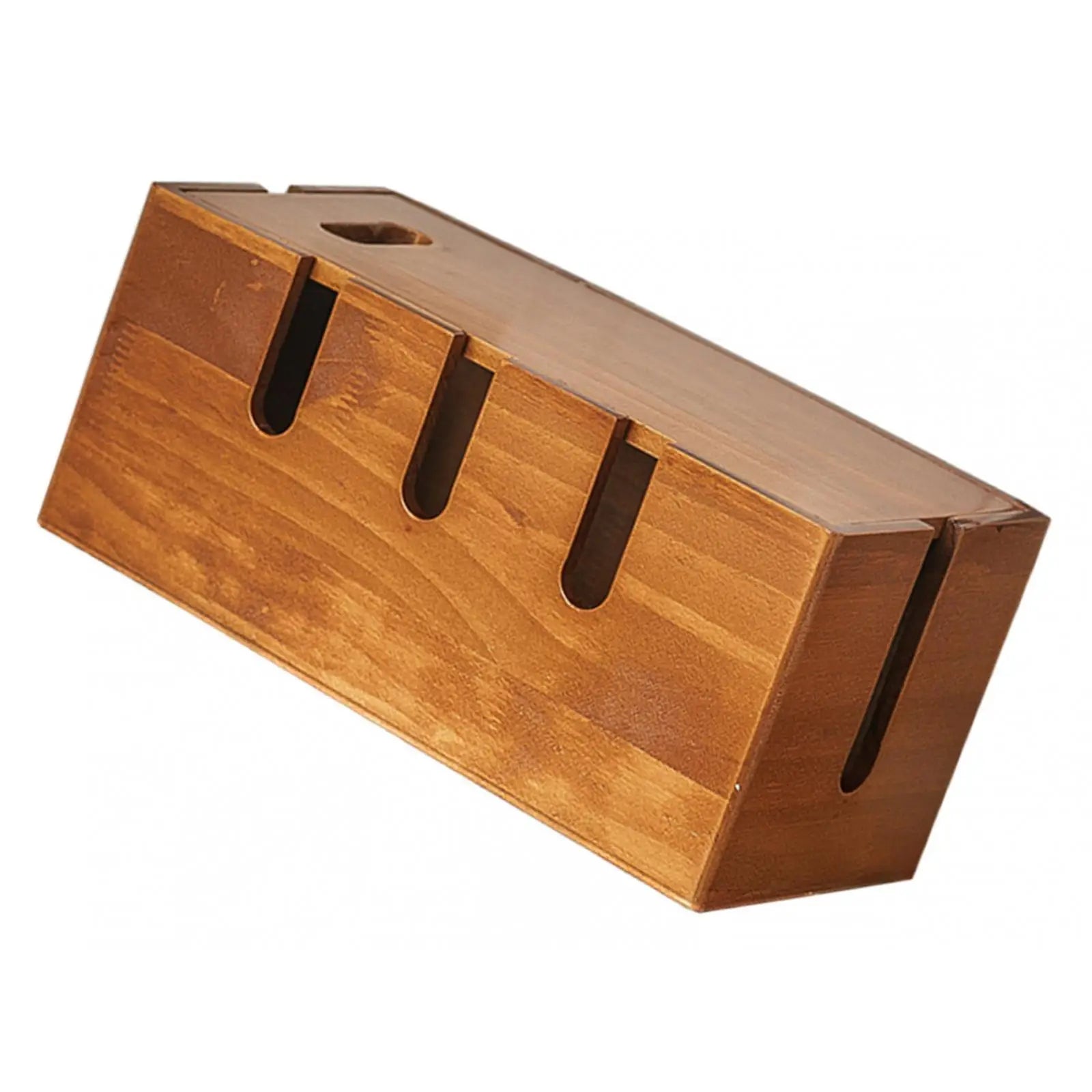 Cable Management Box Hide Conceal Wood Cord Organizer for Power Cord Box