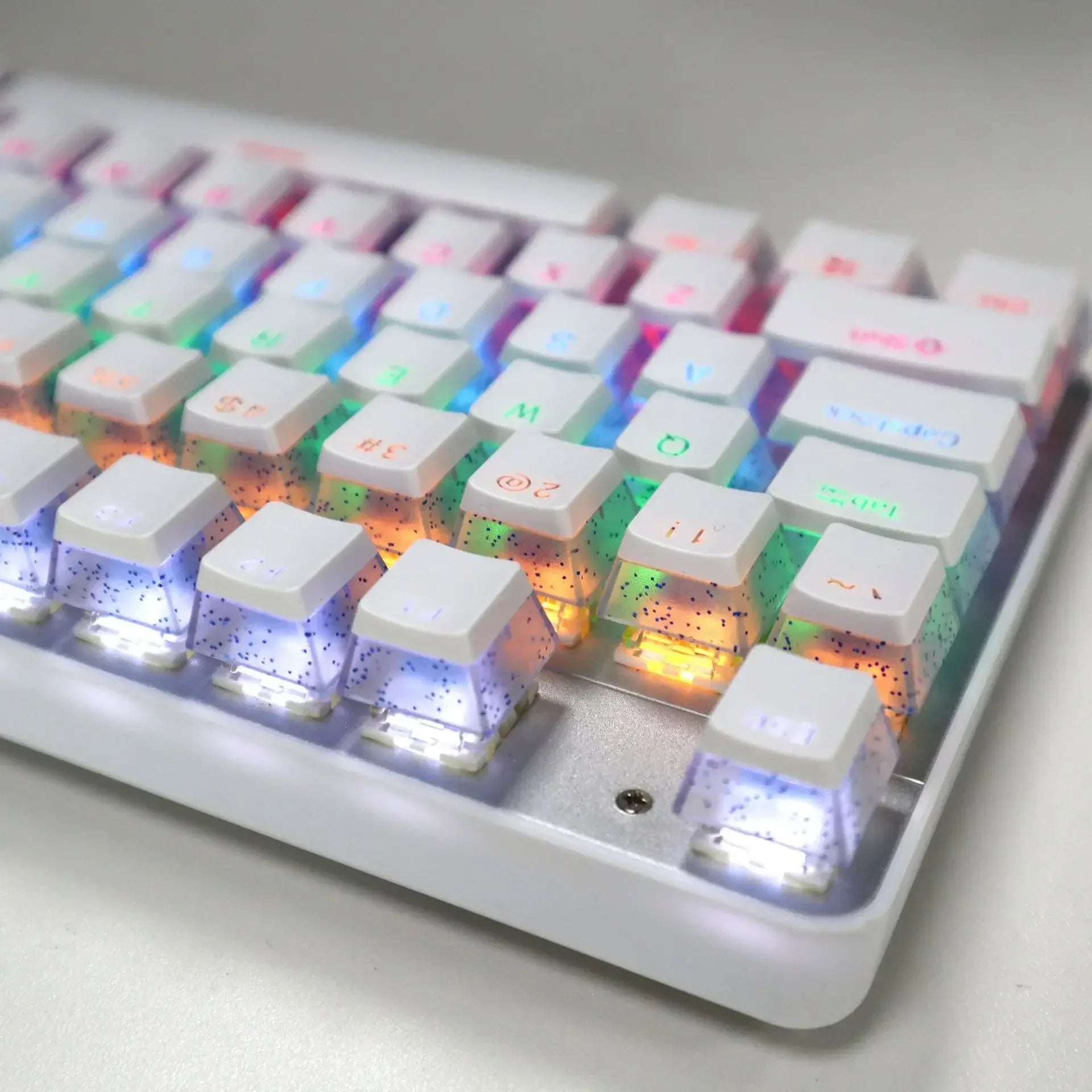 104 key ABS/PBT pudding double double color transparent closed character color small set keyboard cap key Mechanical