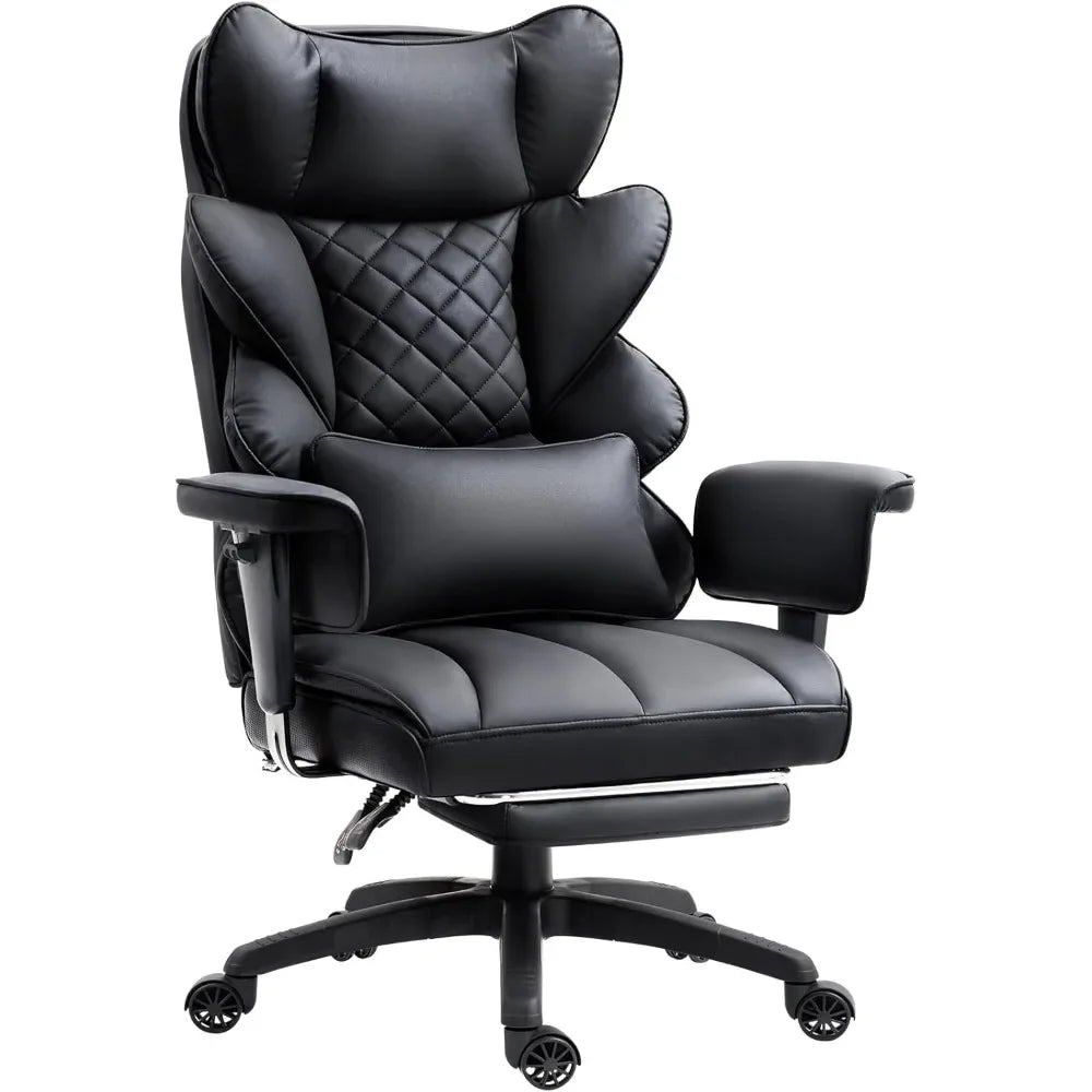 Big and Tall Office Chair with Pocket Spring Cushion,High Back Computer Gaming Chairs with Adjustable Armrests