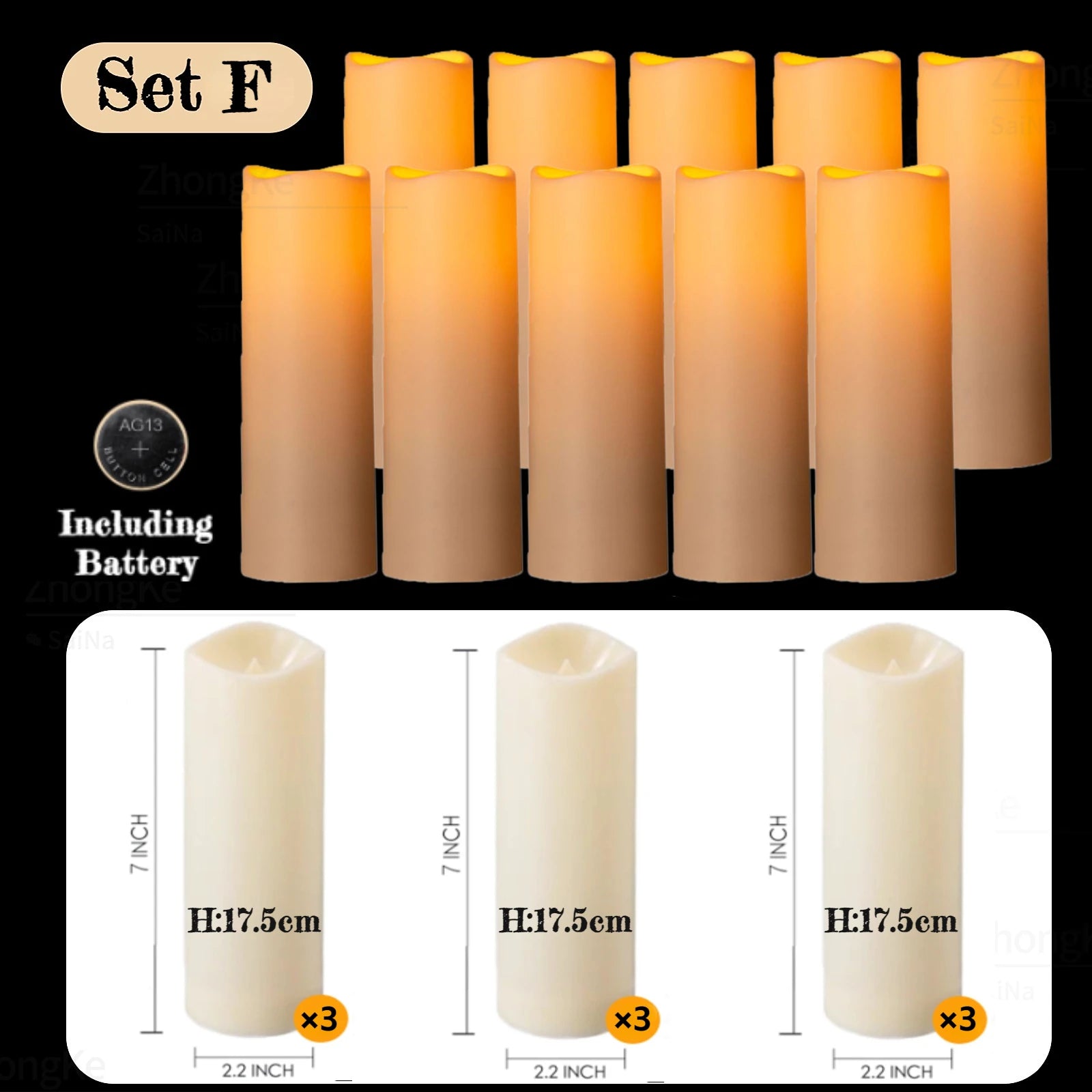 9-180pcs LED Candles with Flickering Flameless Candles Battery Operated Pillar Candles Wedding Decoration Candlelight