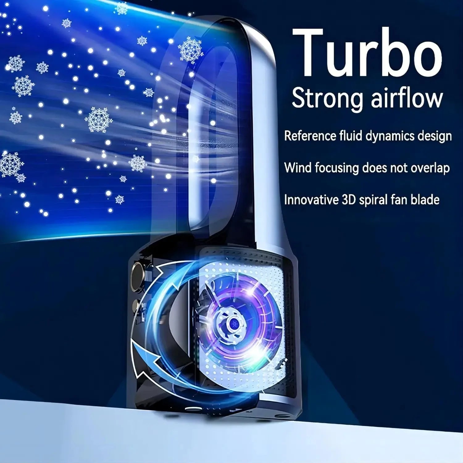 Desktop Portable Rechargeable Bladeless Fan with Foldable Desk Lamp