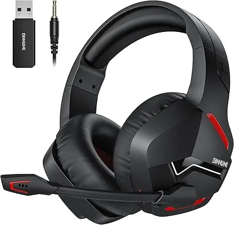 BINNUNE BW01 Wireless Gaming Headset with Mic for PC PS4 PS5 2.4G Bluetooth USB Gamer Headphones with Mic for Laptop