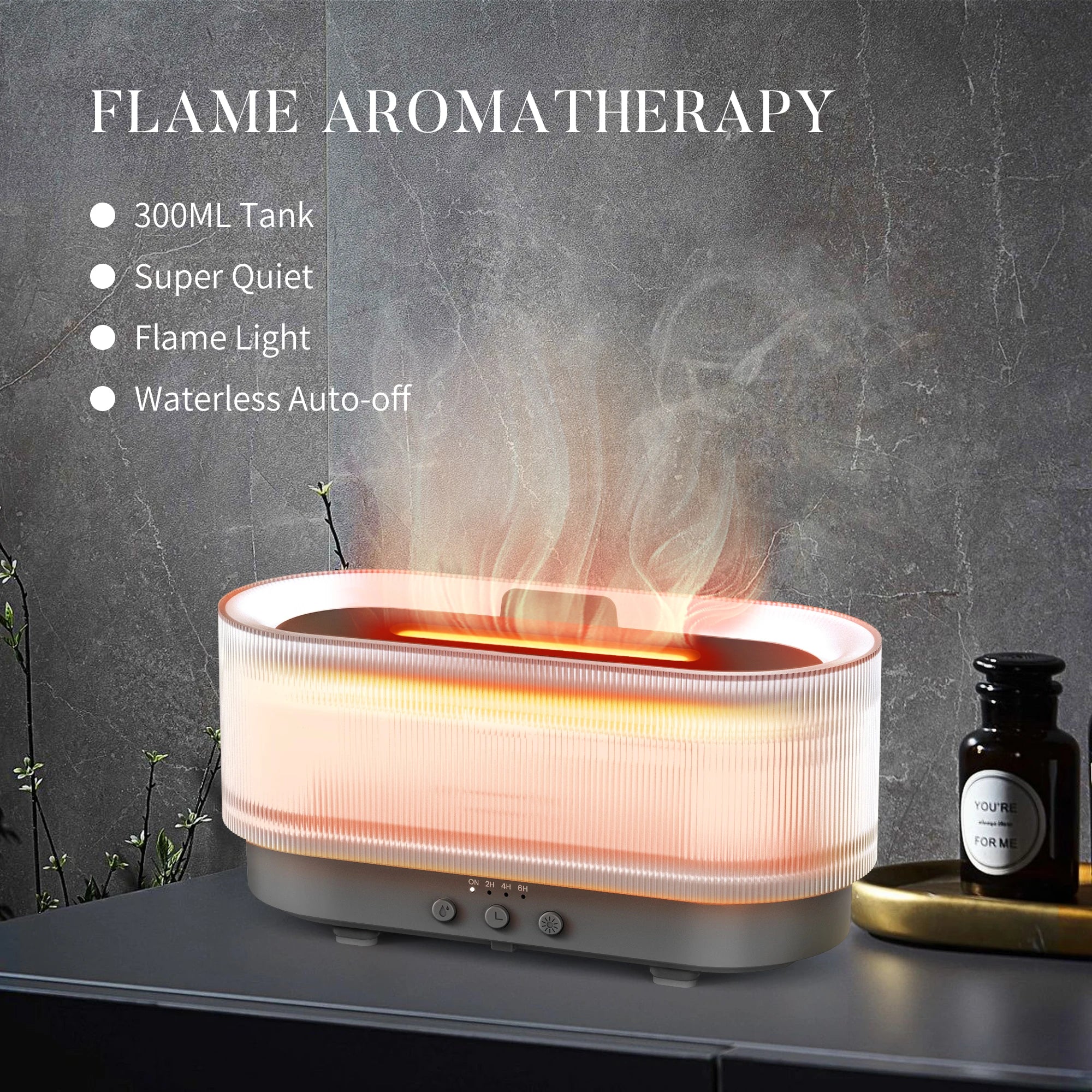 SEJOY Air Humidifier Small Size Ultrasonic Cool Mist Maker Fogger Aroma Diffuser Led Essential Oil Flame Lamp Home