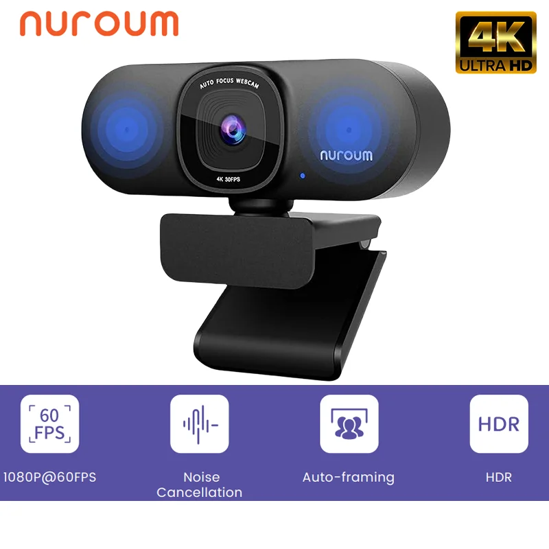 Nuroum V11 High Quality 1080p 60fps Full Hd Plug And Play Computer Usb Web Camera Mini Webcam 2K For Pc Laptop