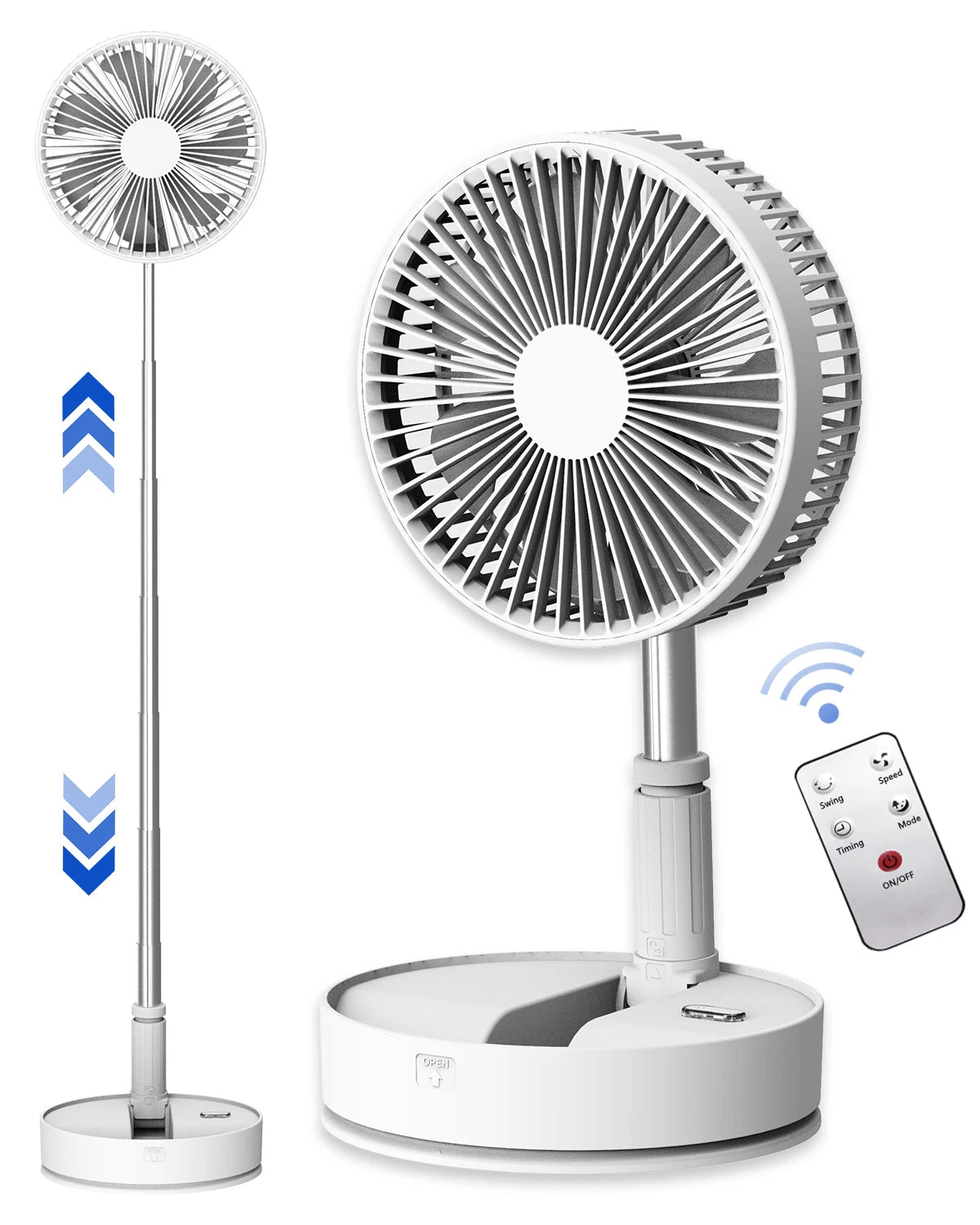 unitedtme-oscillating-fan-foldaway-with-remote-control-battery-powered-fan-for-camping-4-speed-timer-portable