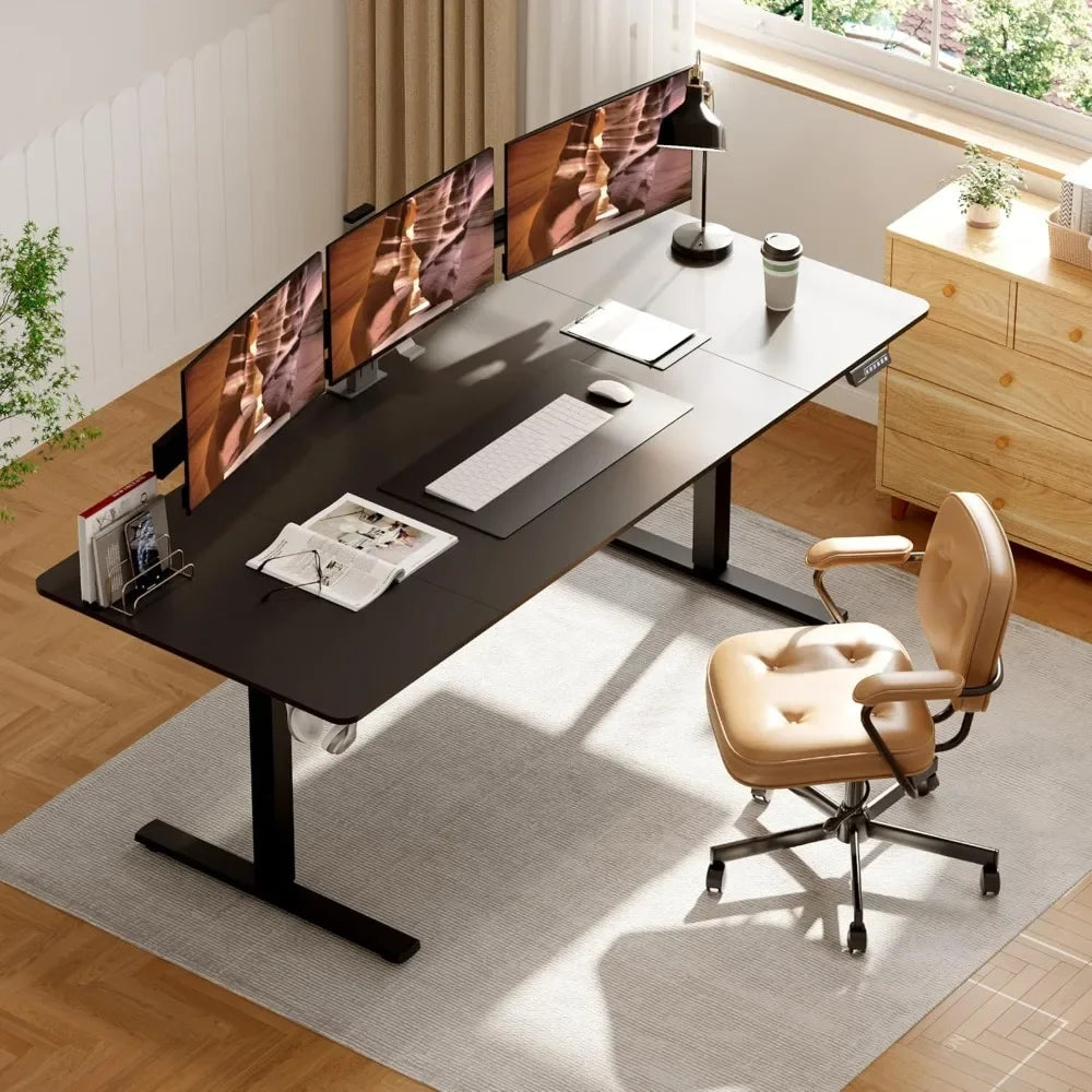 Adjustable Standing Desk Large 79x31 Inches Standing Desk with Cable Management Height Adjustable Home Office Computer