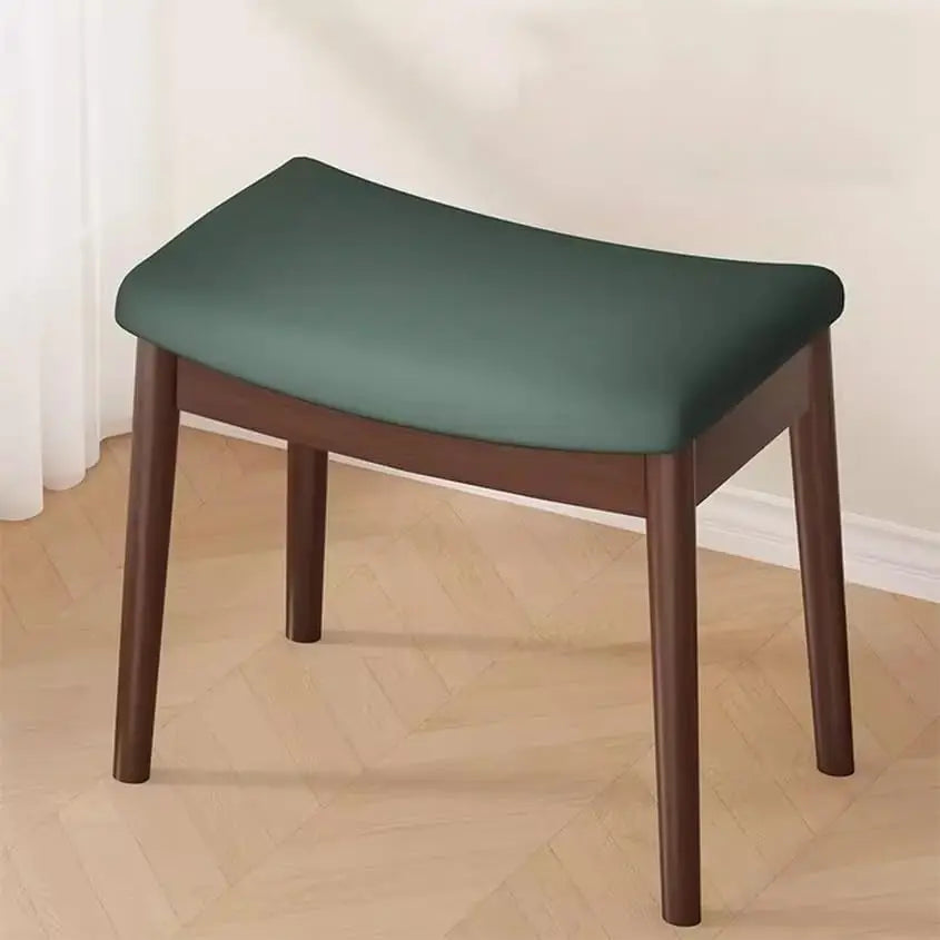 Foot Stool Saddle Cushion Vanity Stool Modern Concave Ottoman with Upholstered Seat for Entryway Bedroom Patio Living